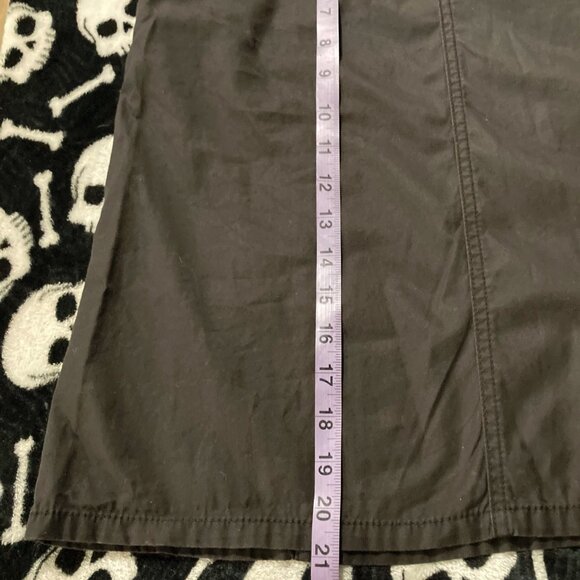 DE.CORP Dark cocoa brown 100% cotton a-line skirt Y2K utilitarian SMALL MEDIUM - Picture 7 of 15